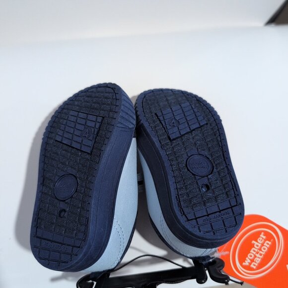 NWT Wonder Nation Toddler Blue Hook and Loop Tennis Shoes Sneakers Size 4 - Picture 5 of 5